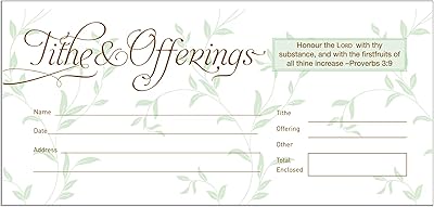 Offering Envelope, Tithes & Offerings, Bill Size, 52 Count
