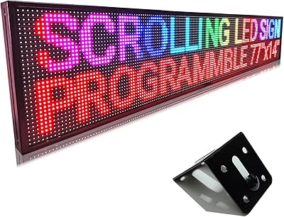 HS Programmable LED Sign, Outdoor Digital Scrolling Open Neon Signs