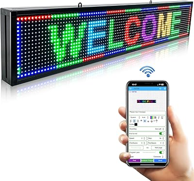 Programmable Scrolling LED Sign Message Board Outdoor Digital Signs for Business