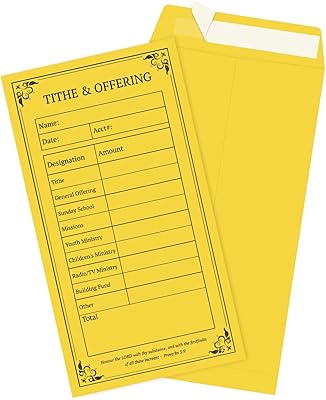 500 Pcs Tithe and Offering Envelopes for Church, 6.5