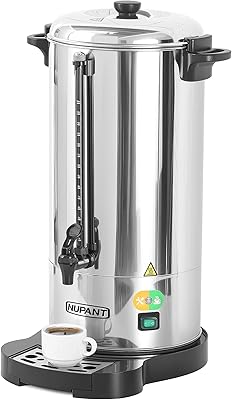 Commercial Coffee Urn 100 Cup/15L Coffee Dispenser with Upgraded Percolator
