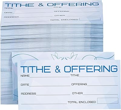 Offering Envelopes for Church, 500 Count, Tithes and Cash Envelopes